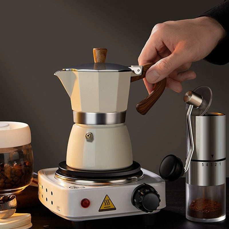 6-Cup Moka Pot Coffee Set – 8-Piece Brewing Kit