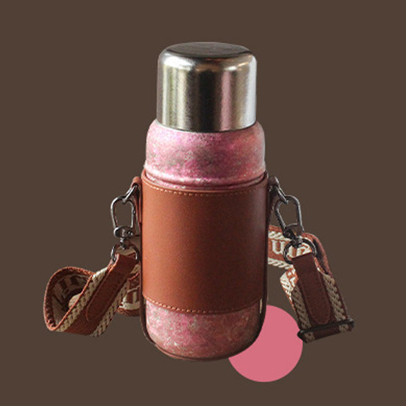 Pure Titanium Insulated Travel Bottle – Large-Capacity Shoulder Carry Mug | Campvella