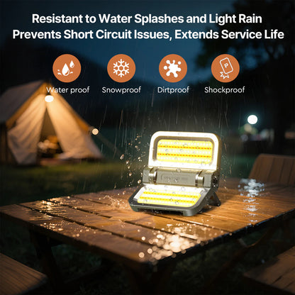 2400LM Solar-Powered Lithium Battery Flood Light