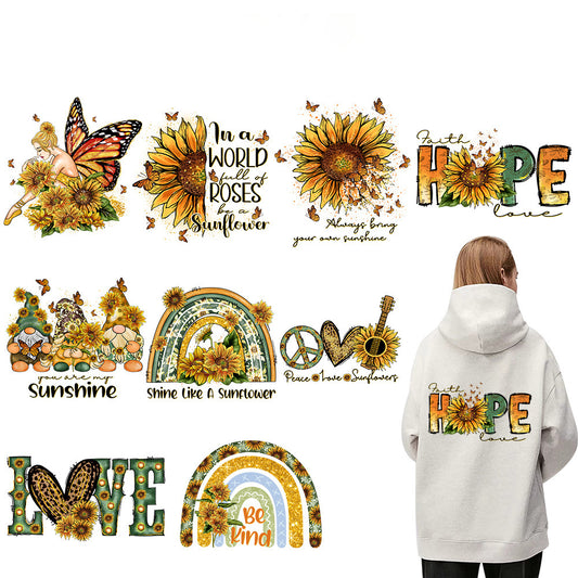 Sunflower Heat Transfer Design Set (9 Designs)