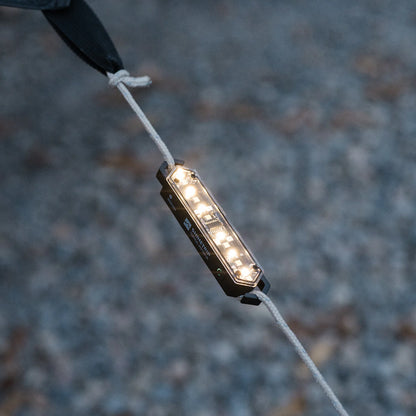 8-Piece Camping Rope Light Set with Buckles, Type-C Rechargeable, Stepless Dimming | Traverseon