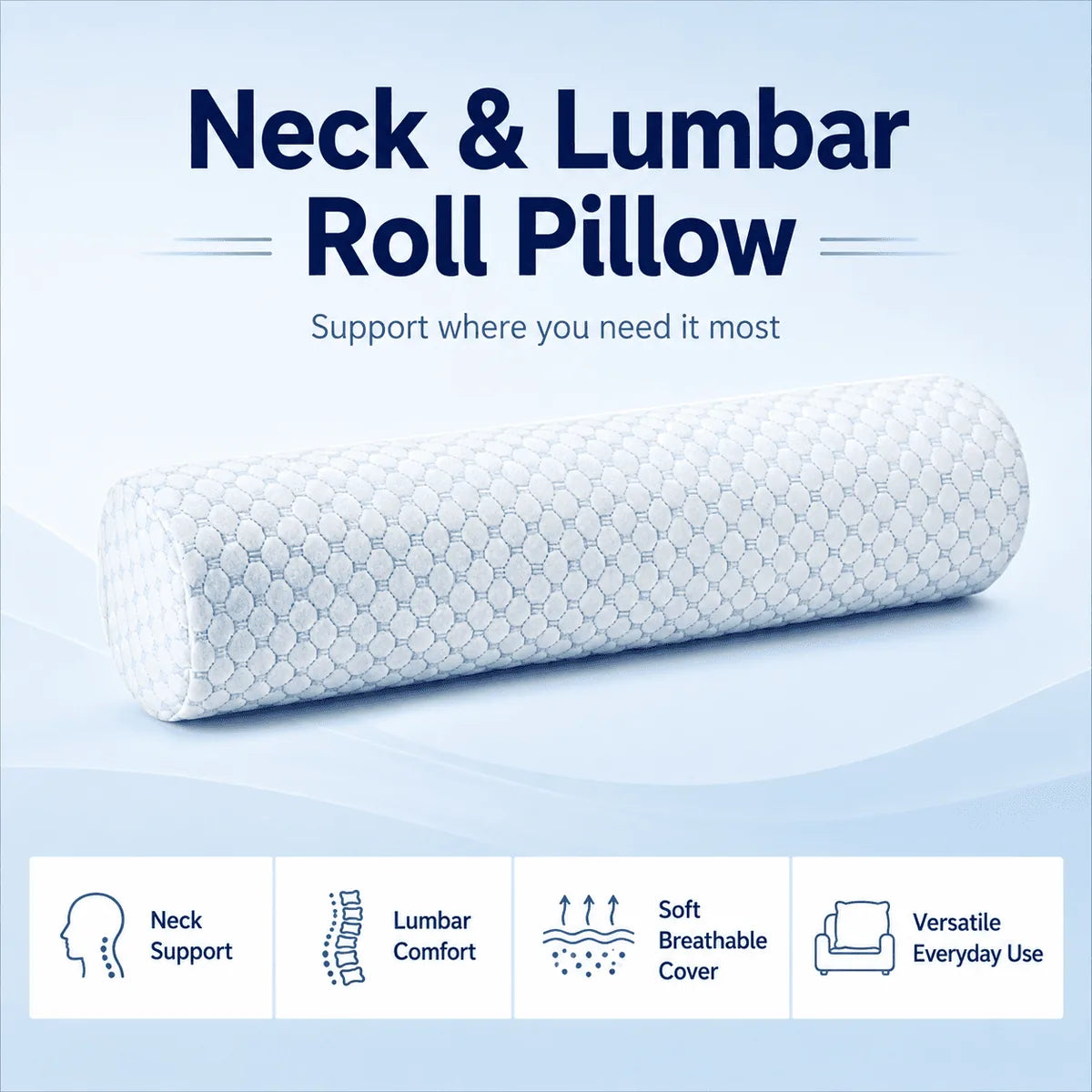 Neck&Lumbar Roll Pillow