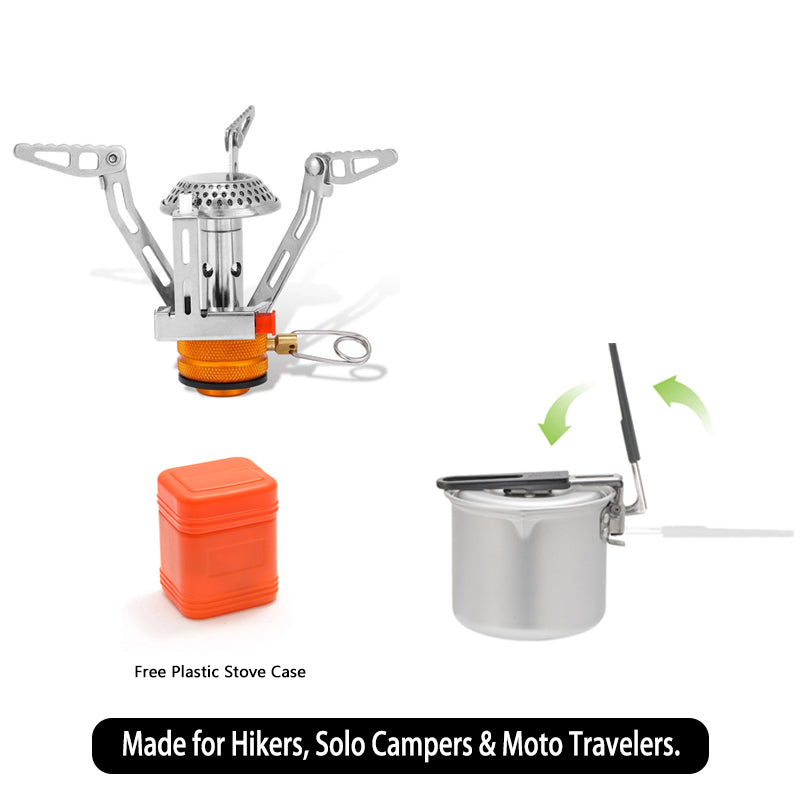2400W Foldable Mini Stove Head – 117g Portable Hiking & Camping Burner | Campvella