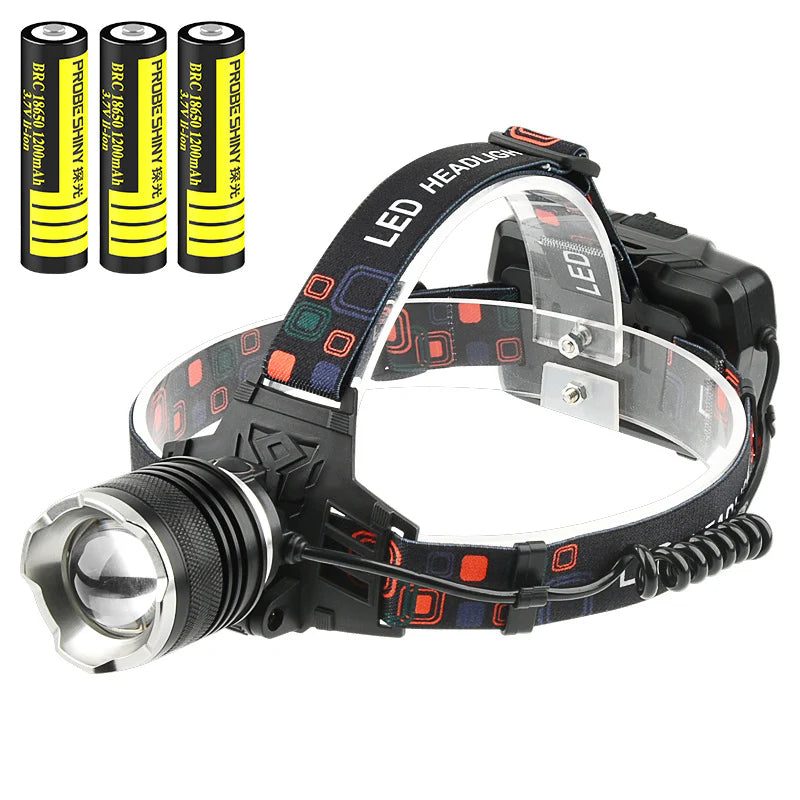 Hands-Free High-Lumen LED Rechargeable Headlamp