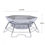 Foldable Stainless Steel Fire Pit – Portable Wood-Burning Camping Grill | Campvella