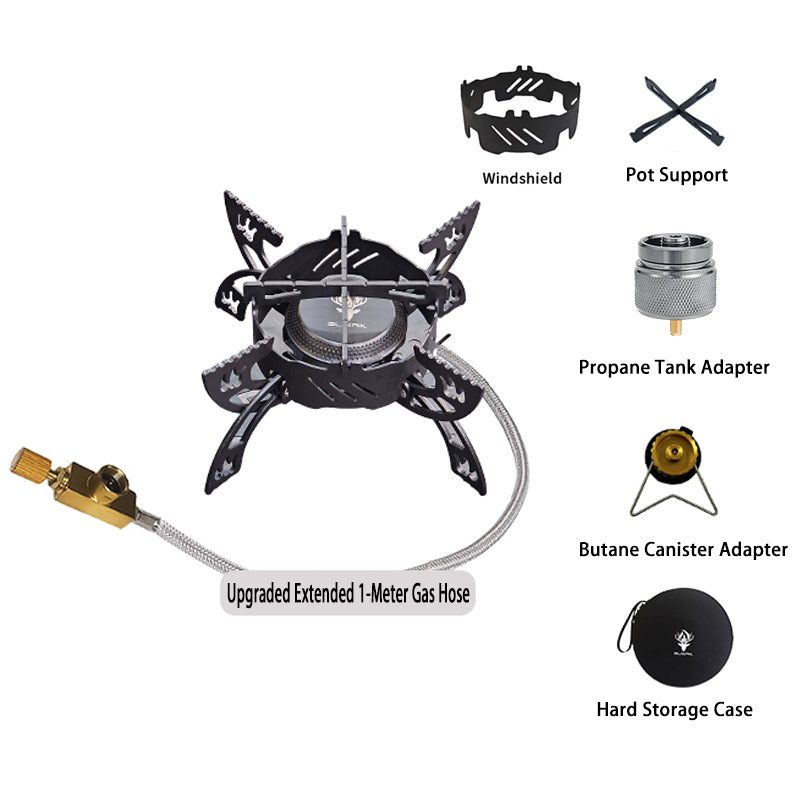 3800W Foldable Camping Stove – High-Power Stable Burner for Outdoor Cooking | Campvella