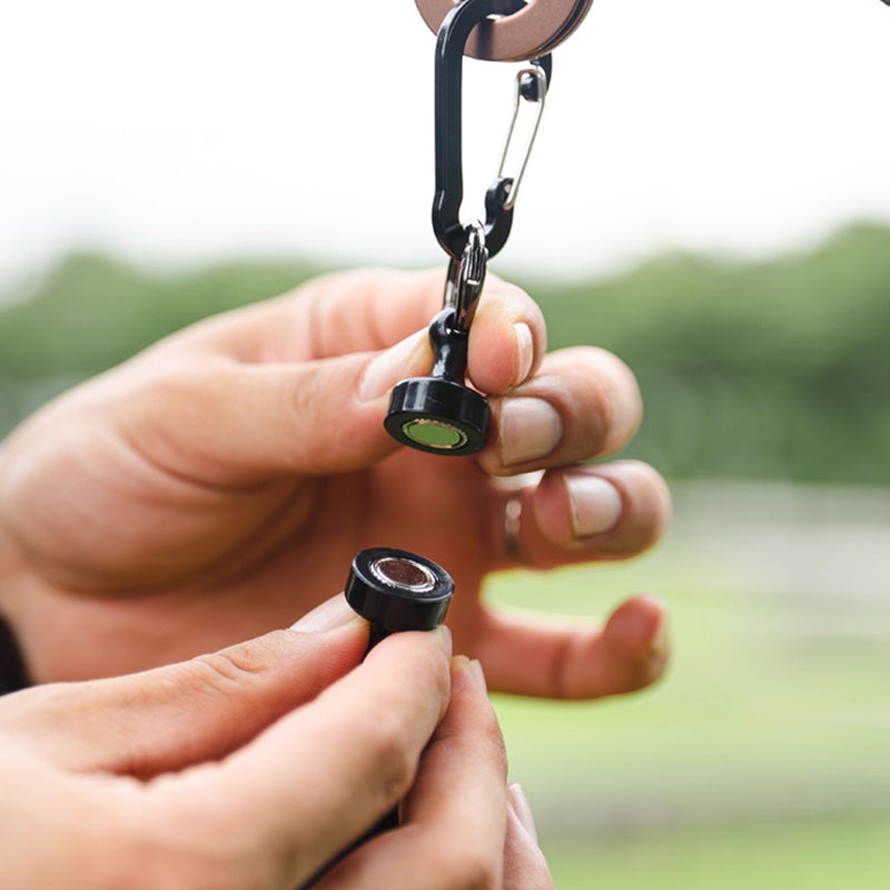 Fireproof Leather Camping Gloves with Magnetic Quick-Release Clip