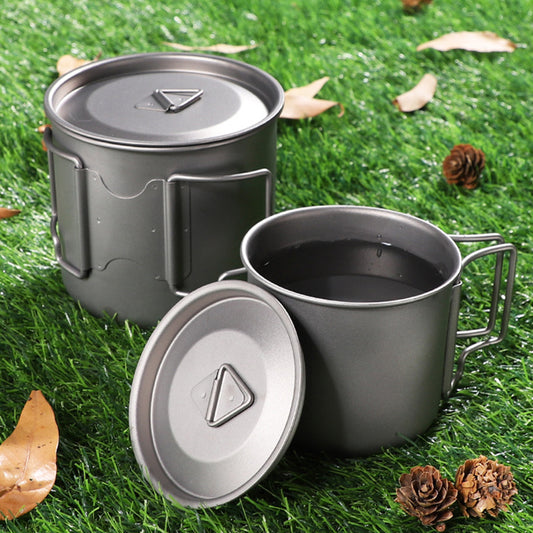 Titanium Camping Cup with Lid