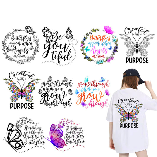 Butterfly Heat Transfer Design Set (9 Designs)