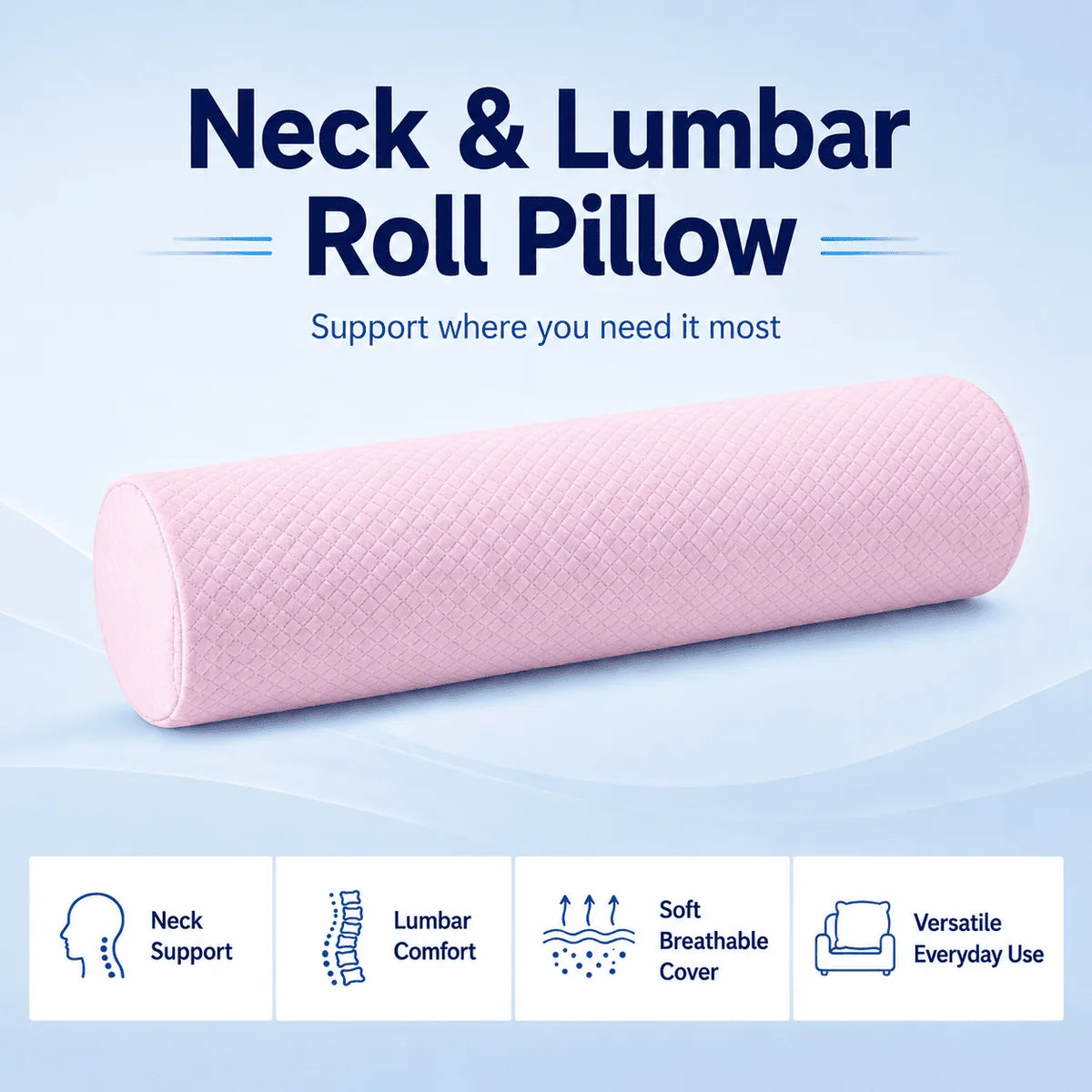 Neck&Lumbar Roll Pillow