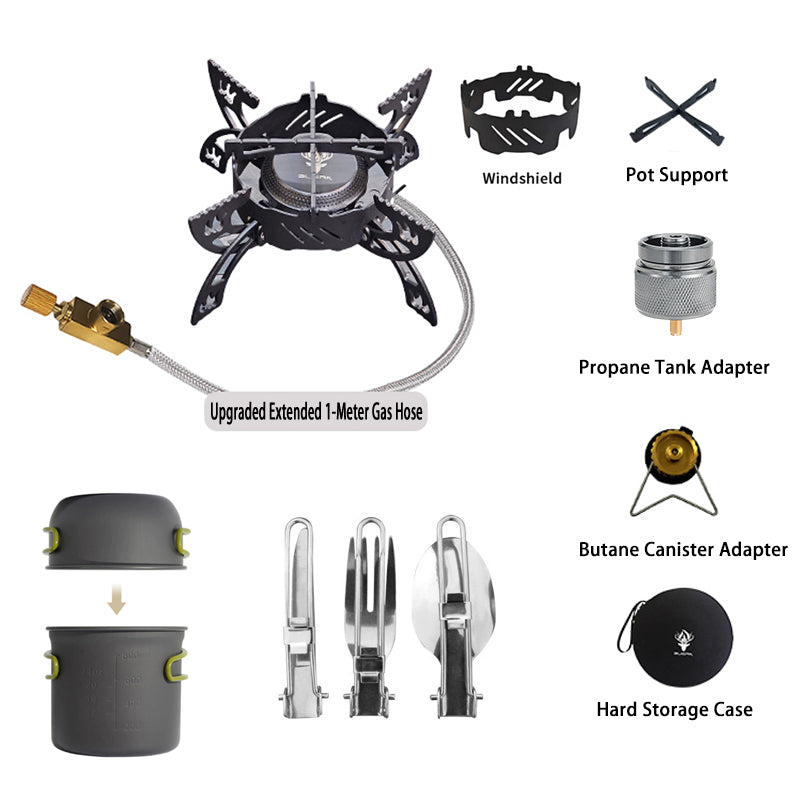 3800W Foldable Camping Stove – High-Power Stable Burner for Outdoor Cooking | Campvella