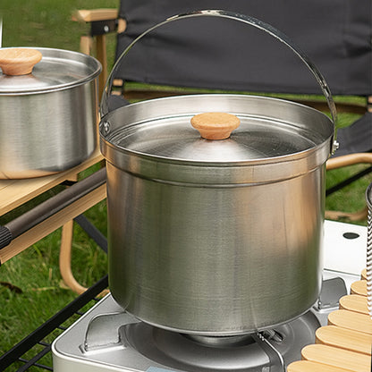 14-Piece Stainless Steel Camping Cookware Set