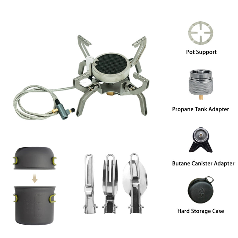 3800W High-Power Camping Stove – Stable Pressure Remote Gas Burner for Hiking & Camping | Campvella