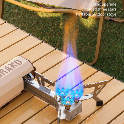 Portable Triple Flame Camping Stove