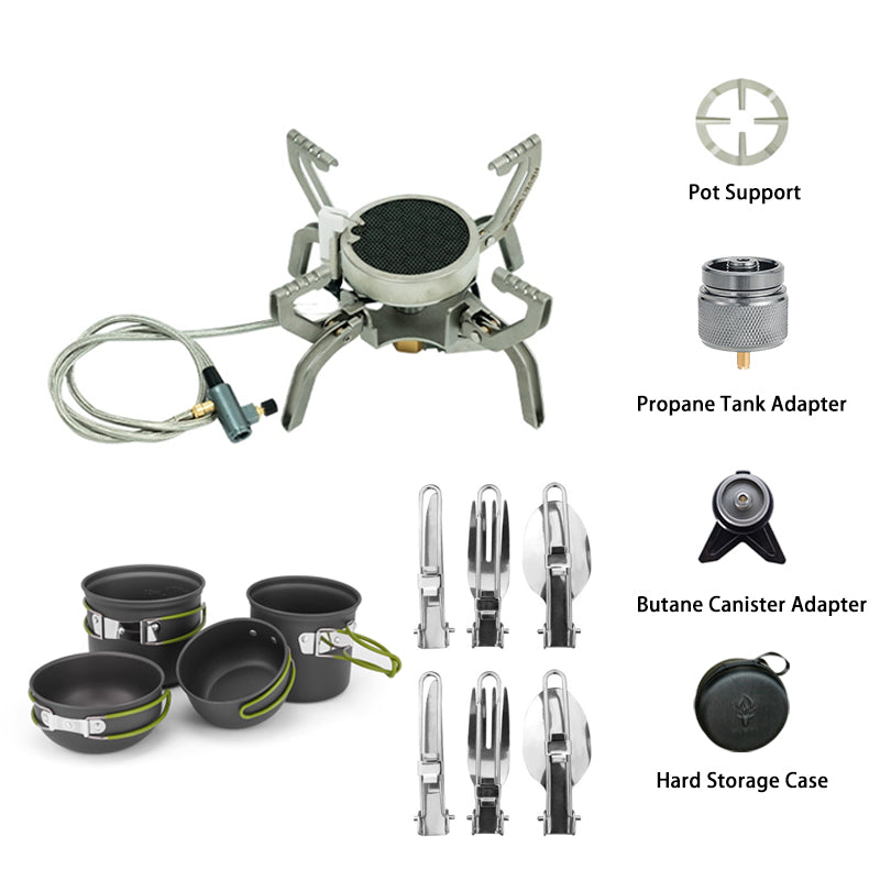 3800W High-Power Camping Stove – Stable Pressure Remote Gas Burner for Hiking & Camping | Campvella