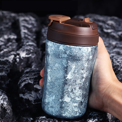 Titanium Ice-Texture Coffee Cup