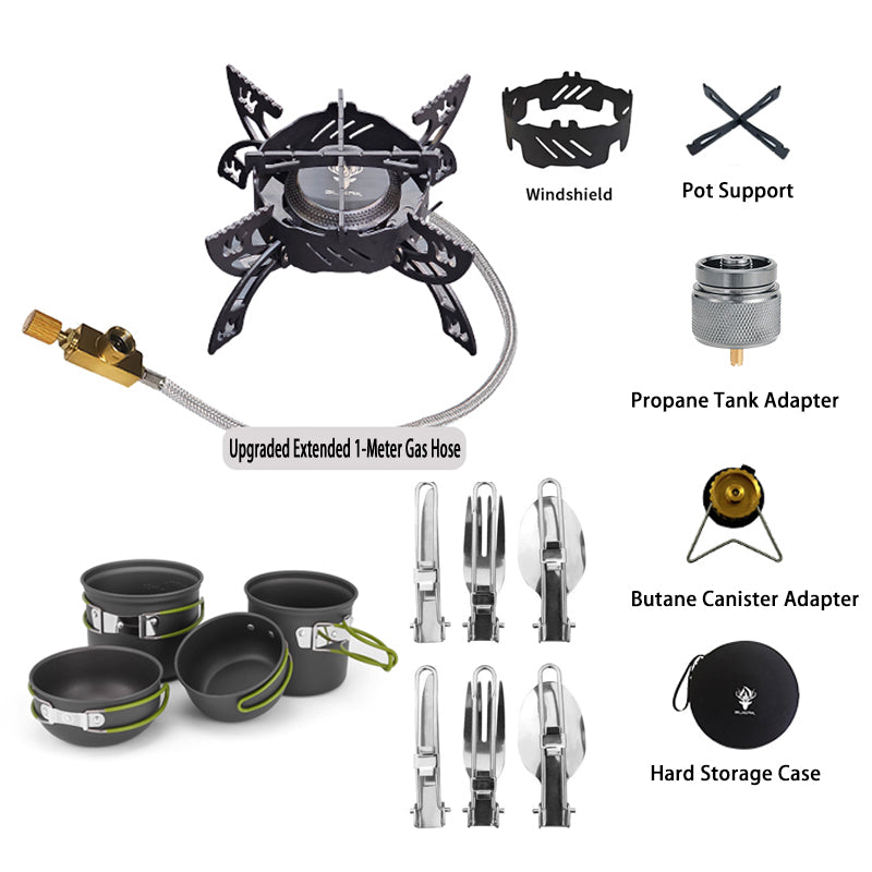 3800W Foldable Camping Stove – High-Power Stable Burner for Outdoor Cooking | Campvella