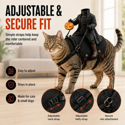 😺Headless Horseman Pet Halloween Costume🎃