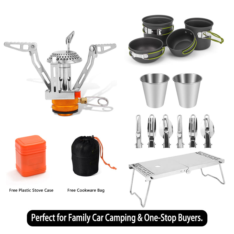 2400W Foldable Mini Stove Head – 117g Portable Hiking & Camping Burner | Campvella