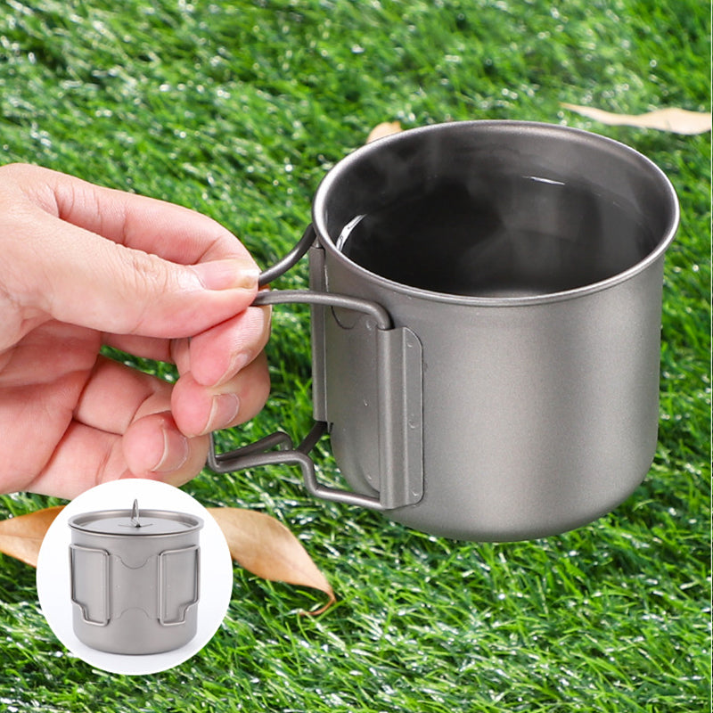 Titanium Camping Cup with Lid
