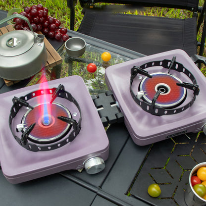 Split-Type Dual-Burner Portable Camping Gas Stove