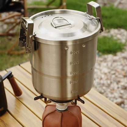 7-Piece Stainless Steel Camping Cookware Set