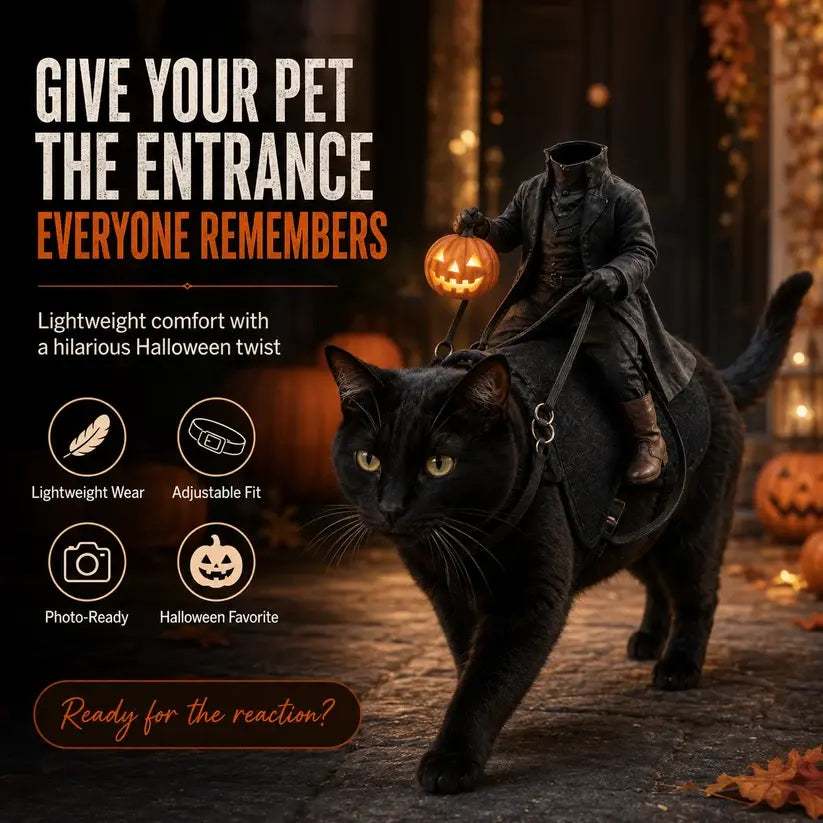 😺Headless Horseman Pet Halloween Costume🎃