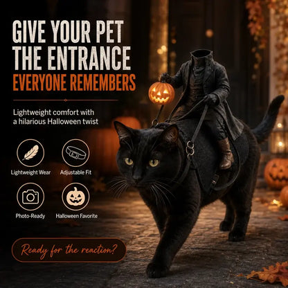 😺Headless Horseman Pet Halloween Costume🎃