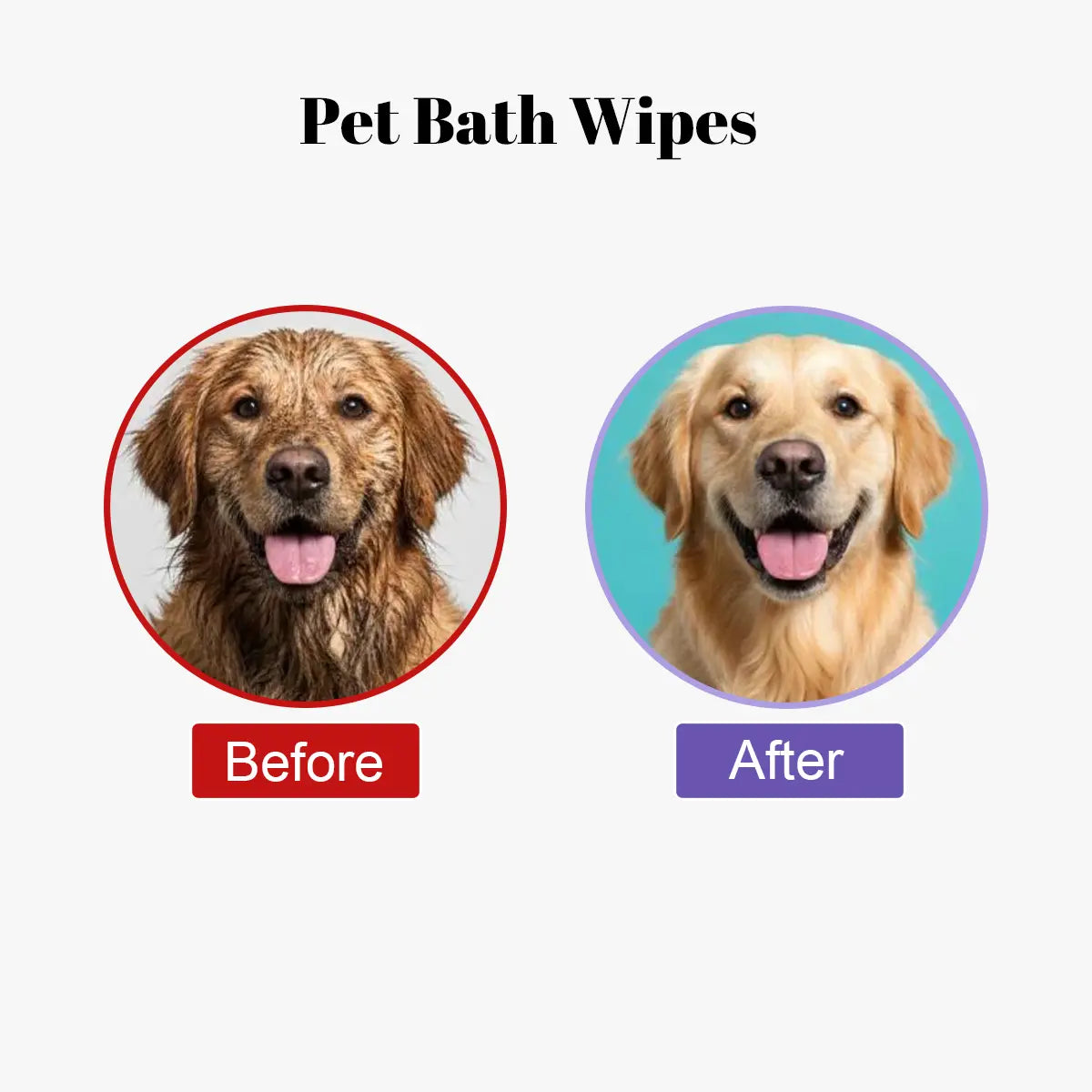 Pet Cleaning Glove Wipes:No-Rinse Waterless Bath(6/12/20 Pack)