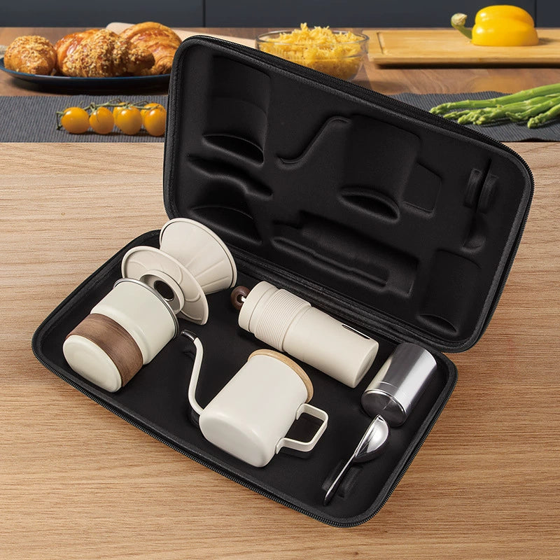 Portable 6-Piece Hand Brew Coffee Set with EVA Case