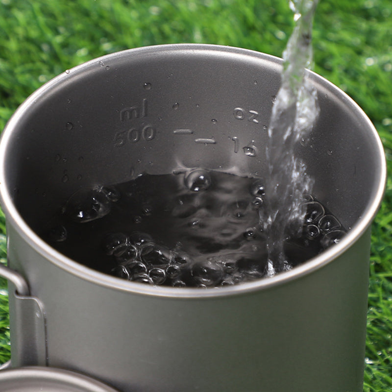 Titanium Camping Cup with Lid