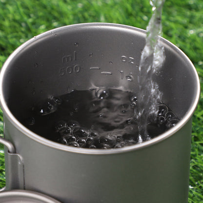 Titanium Camping Cup with Lid