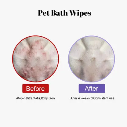Pet Cleaning Glove Wipes:No-Rinse Waterless Bath(6/12/20 Pack)