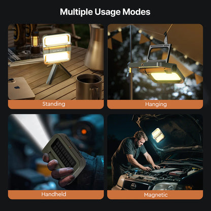 2400LM Solar-Powered Lithium Battery Flood Light