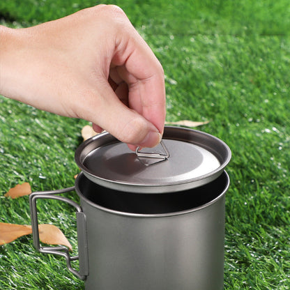 Titanium Camping Cup with Lid