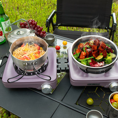 Split-Type Dual-Burner Portable Camping Gas Stove