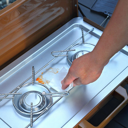Foldable Dual-Burner Outdoor Camping Gas Stove