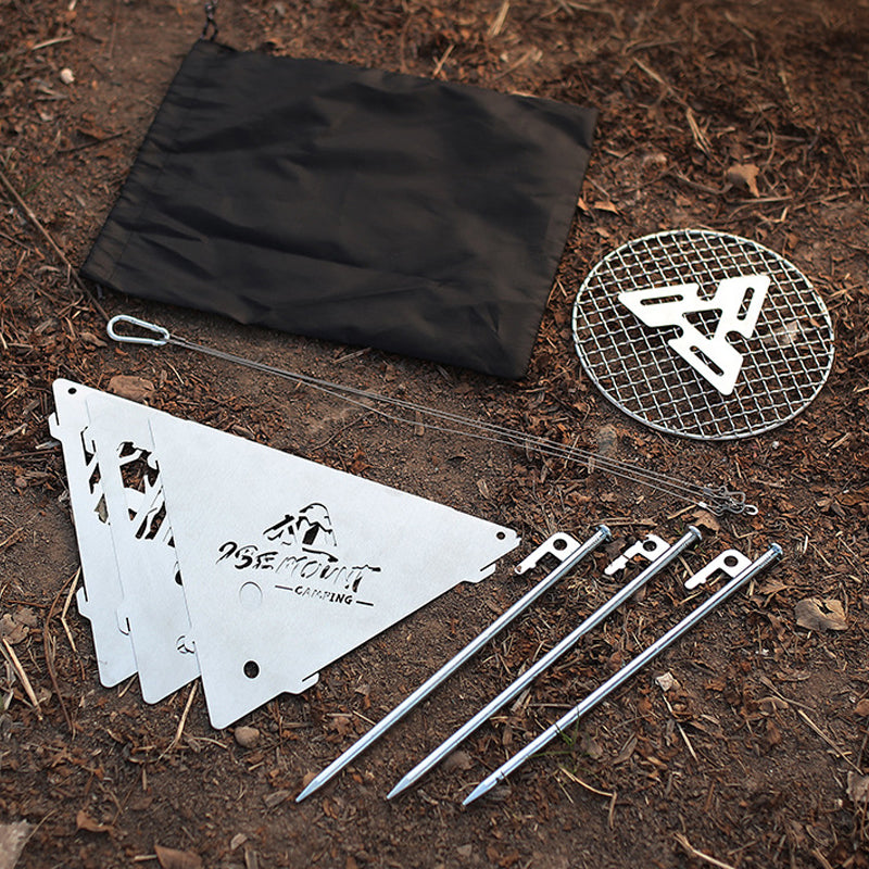 Foldable Triangle Fire Pit