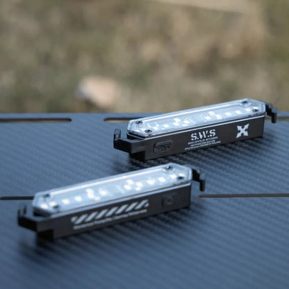 8-Piece Camping Rope Light Set with Buckles, Type-C Rechargeable, Stepless Dimming | Traverseon