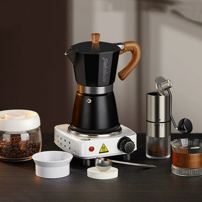 6-Cup Moka Pot Coffee Set – 8-Piece Brewing Kit