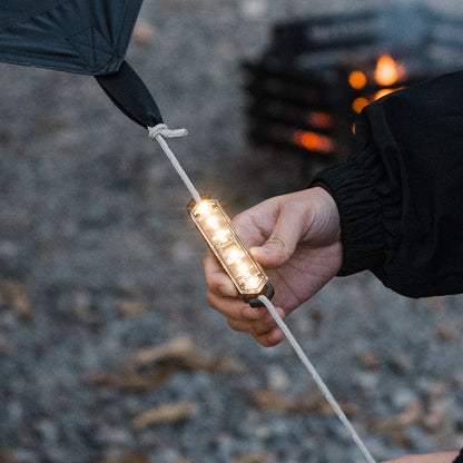 8-Piece Camping Rope Light Set with Buckles, Type-C Rechargeable, Stepless Dimming | Traverseon