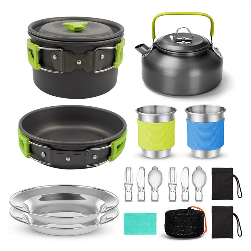 Camping Cookware Set with Frying Pan & Pot – Portable Outdoor Campfire Cooking Kit DS308 | Campvella