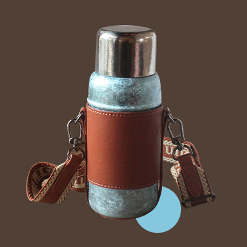 Pure Titanium Insulated Travel Bottle – Large-Capacity Shoulder Carry Mug | Campvella